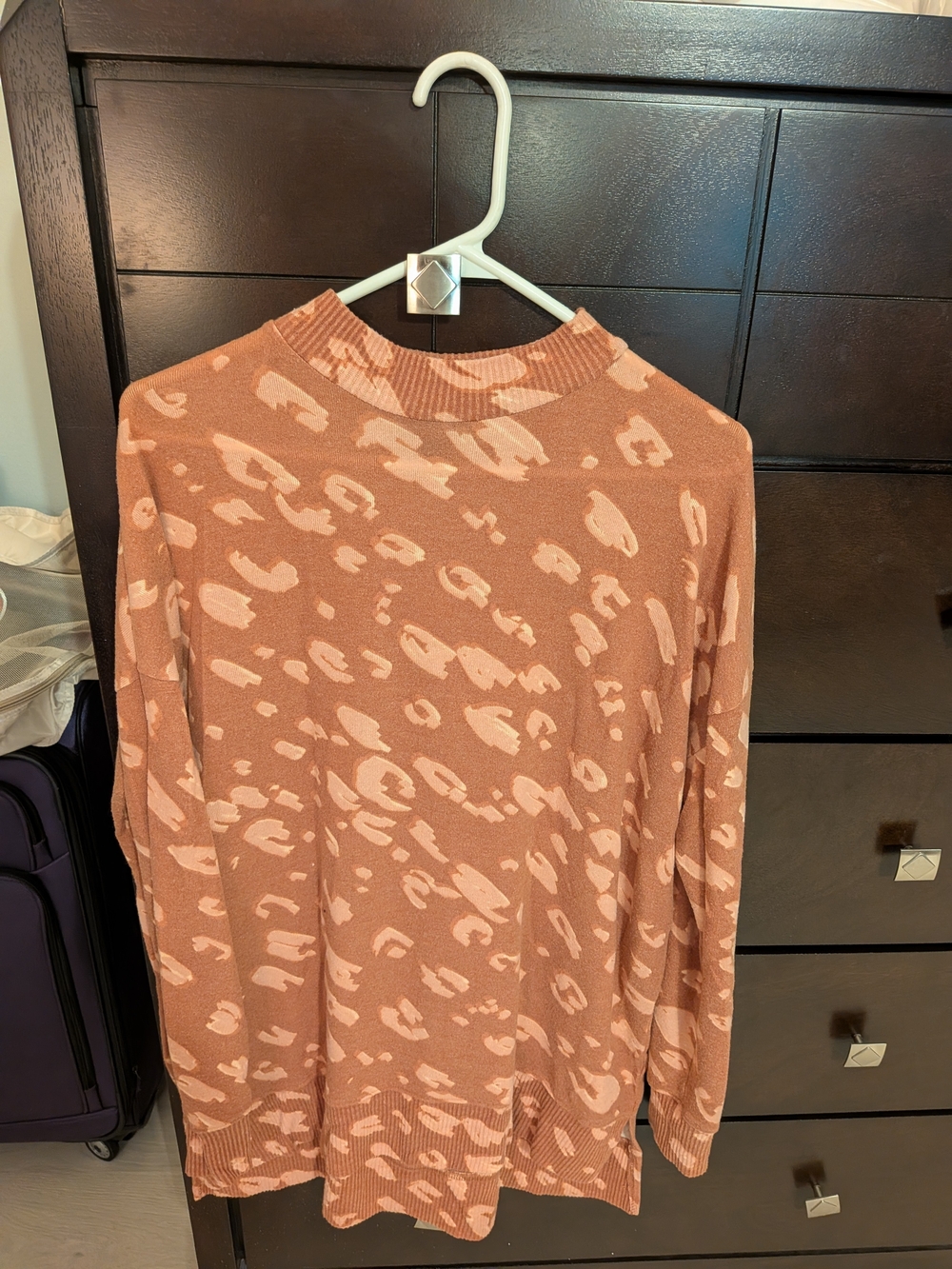 By Together Rust Leopard-Print Mockneck Sweater - Picture 3 of 6